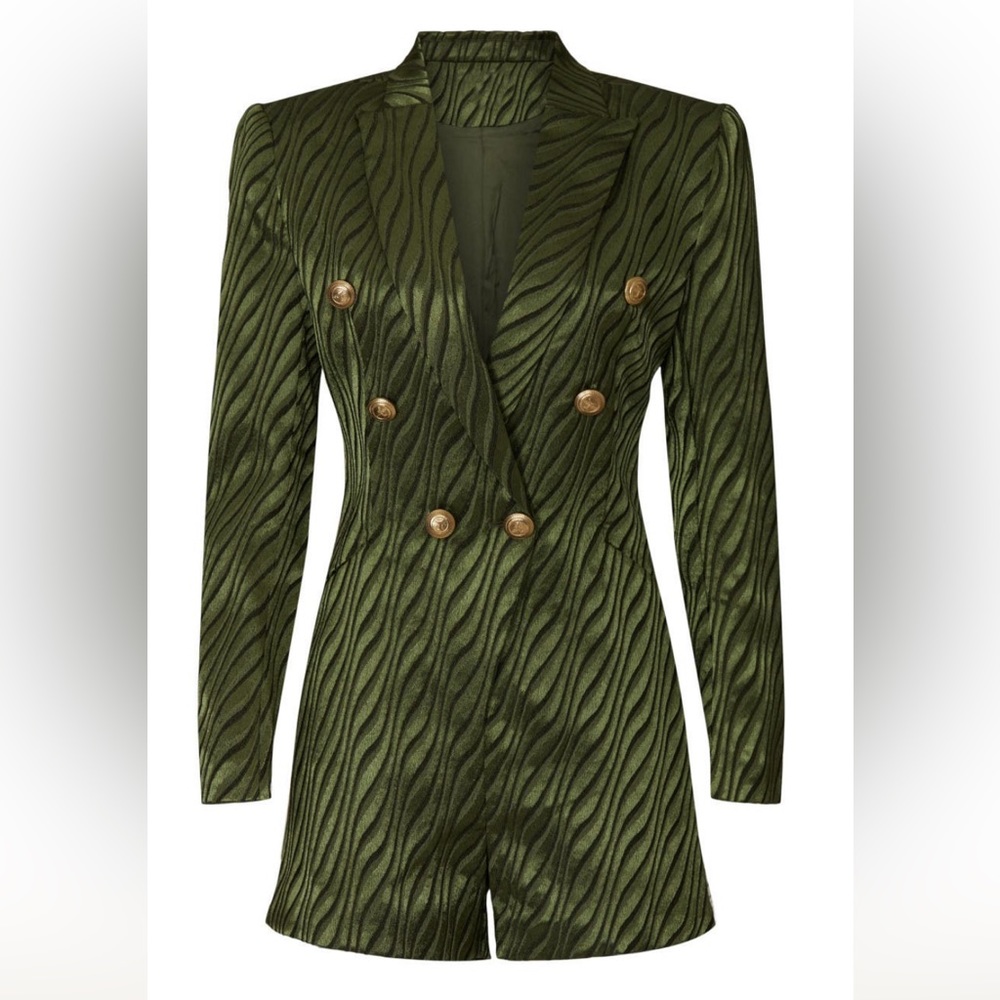 Retrofete Green Jana Blazer Romper